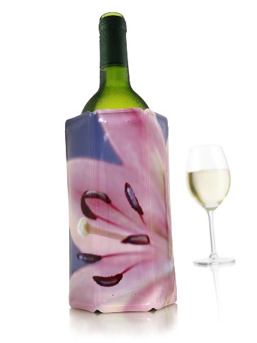 Vacu vin 3881160 Rapid Ice Flaschenk&uuml;hler Motiv Blume 0,75 - 1l