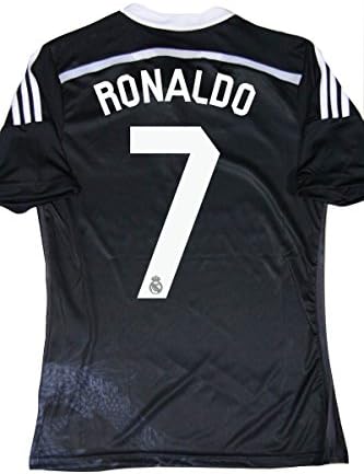 Real Madrid 2014-15 Third Jersey Black 7 Ronaldo Small