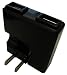 RM AC充電器CHARGER iPod,MP3,PSP,Dsi,DSLite,各種携帯電話などを急速充電 USB2ポート 海外使用OK! (100V~240V対応) 2台同時充電が可能 ACアダプター ブラック RM-2089U2BK