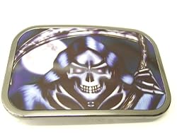 Wicked Metal Belt Buckle Tattoo Grim Reaper Punk EMO Rock Biker