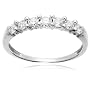 14k White or Yellow Gold 7-Stone Shared Prong Diamond Ring (1/2 cttw, I-J Color, I1-I2 Clarity)