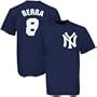 Majestic New York Yankees #8 Yogi Berra Navy Blue Cooperstown Classic Jersey T-shirt (XX-Large)