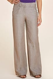 Per Una Roma Linen Blend Self Striped Bootleg Trousers