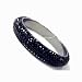 Six Row Black Rhinestone Clay Bangle Bracelet