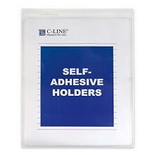C-Line Self-Adhesive Vinyl Shop Ticket Holders, 9 x 12 Inches, Clear, 50 per Box (70912)