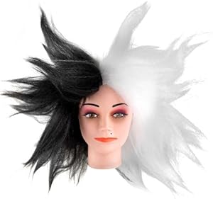 Women's Dalmation Cruella Deville Costume Wig