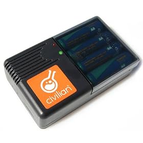 Civilian Lab Tanker (TM) USB Power Bank - Charger for PDA, Cell, iPod, Digital Camera AA batteries