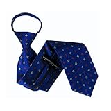 IMAGE OF ZIP-F-ADF-6518 - Blue - Red - Light Yellow - Zipper Necktie