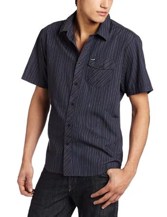 美国男装代购衬衫Volcom Men's Swerve Short Sleeve Shirt