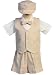 Lito Seersucker Suit w/ Vest Shortsand Hat-khaki Stripes, Size: Medium