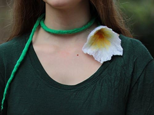 Felt Flower Necklace, Lariat, Boho, Gifts For Her