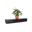 American Simplicity Wall Shelf w/3 Drawers - Black/Walnut (36x6x5")