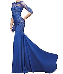 Sexy Mermaid  Lace  Evening Dress/Prom Dress  With Ruffles and Pearls