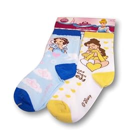 Girl's Disney Princess Crew Socks Size 5 - 61 2 - Set of Two Pairs