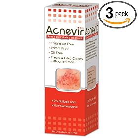 Acnevir Acne Facial Wash and Treatment, Net Contents 6-Fluid Ounce, Boxes (Pack of 3)