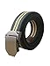 uxcell Men Canvas Automatic Buckle Adjustable Holeless Striped Belt 1 1/2