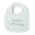 Baby Girl - Daddys Little Girl Design Embroidered Bib with Velcro Strap