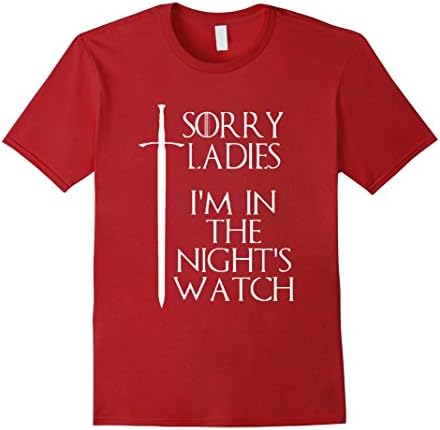 Men's Sorry ladies! I'm in the night's watch t-shirt Large Cranberry