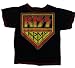 Toddler Kids Decon KISS ARMY Full Print Distressed T Shirt with Contrast Stitching - Black