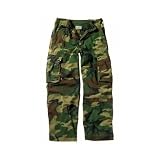 Kid's Military Style Vintage Paratrooper Fatigues BDU Pants