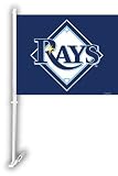 Tampa Bay Rays MLB Car Flag With Wall Brackett