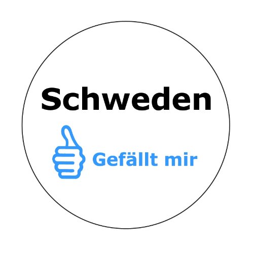 Schweden gefällt mir Aufkleber - 6cm