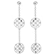 Stars Sterling Silver Round Earrings