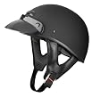 Raider Flat Black Large Half Helmet