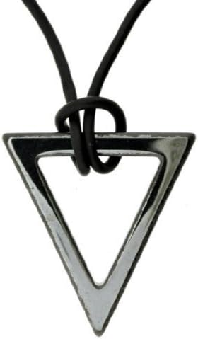 Genuine Hematite Triangle Necklace, #HN6