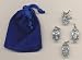 St Saint Michael, Uriel, Rafael, Gabriel Medals with Velour Bag Archangels Set of 4