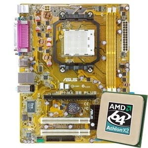 41gBmQnLvmL Asus M2N MX SE Plus Motherboard CPU Bundle   AMD Athlon 64 X2 4200+ Processor 2.20GHz OEM