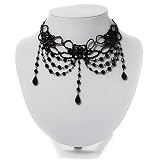 Chic Victorian/ Gothic/ Burlesque Black Bead Choker Necklace