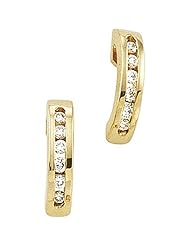 Pair of 18K Yellow Gold Diamond Earrings - 0.18 Ct. -- LIFETIME WARRANTY