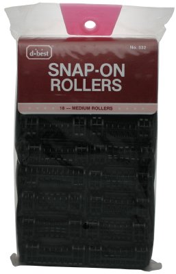 D*Best Snap-On Rollers - 18 Medium Rollers No. 532