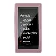 (Pink Skin) Mivizu Endulge skin case cover for Microsoft Zune HD silicone skin case + full screen protector compatible for Zune HD 16GB / 32GB
