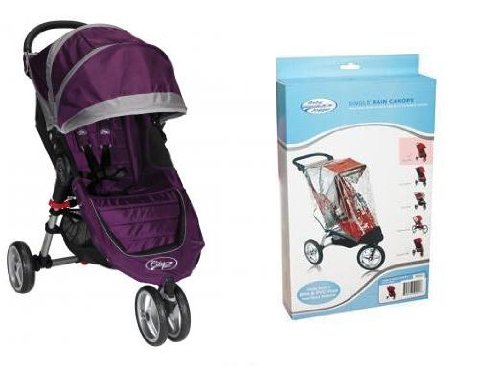 purple jogging stroller