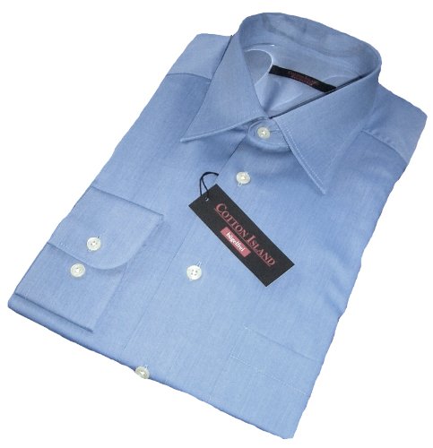 Cotton Island Langarm Hemd blau 100% Baumwolle 