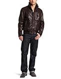 IMAGE OF Marc New York By Andrew Marc Men's Logan 26.5-Inch Faux Shearling Collar Aviator, Espresso, Large