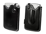 PREMIUM CELLET SIGNATURE EXECUTIVE LEATHER POUCH CASE WITH REMOVABLE SPRING CLIP for BLACKBERRY 8800 / 8830 - RETAIL PACKAGING