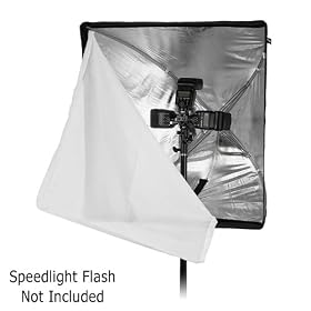 Fotodiox Pro 28x28 Umbrella Softbox Kit with Tri-Flash Bracket + Radio Trigger, fits Olympus Tri-Flash FL-36R, FL-50R, Panasonic Tri-Flash DMW-FL360, and FL-500