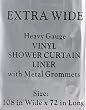 EXTRA WIDE size VINYL Shower Curtain/LINER 108'' wide x 72'' long - WHITE