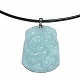 Carved Jade Dragon Tag Pendant, 18