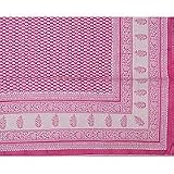 ShalinCraft Home Decor Accessories Cotton Flat Bedding Sheets India Block Print Queen Size (bshtd552)