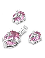 Sterling Silver Sets With Cubic Zirconia
