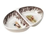 Spode Woodland Game Birds 11-1/2-Inch-by-8-1/2-Inch Divided Dish, Pheasant and Mallard