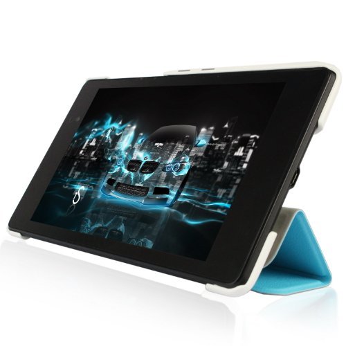 IVSO® Slim Smart Cover Housse pour Google Nexus 7 FHD 2nd Gen Tablette (2013 Version) with Auto Sleep/Wake Function (Bleu)