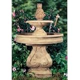 Three Tiered Pineapple Fountain with Provence Base (Tea Stain) (37.25H x 23W)