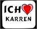 Mauspad mit Ich liebe Karren Dekoration