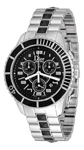 Christian Dior Men CD114317M001 Christal Black Chronograph Dial Watch
