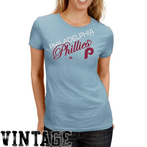 Philadelphia Phillies Women's Cooperstown Lady Luck Pigment Dyed T-Shirt